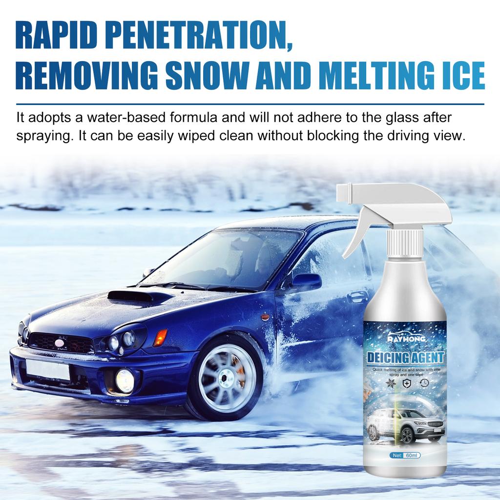 Ice & Snow Melter - Winter Automotive Glass Rapid Ice & Snow Remover, Windshield & Window Snow Prevention Agent