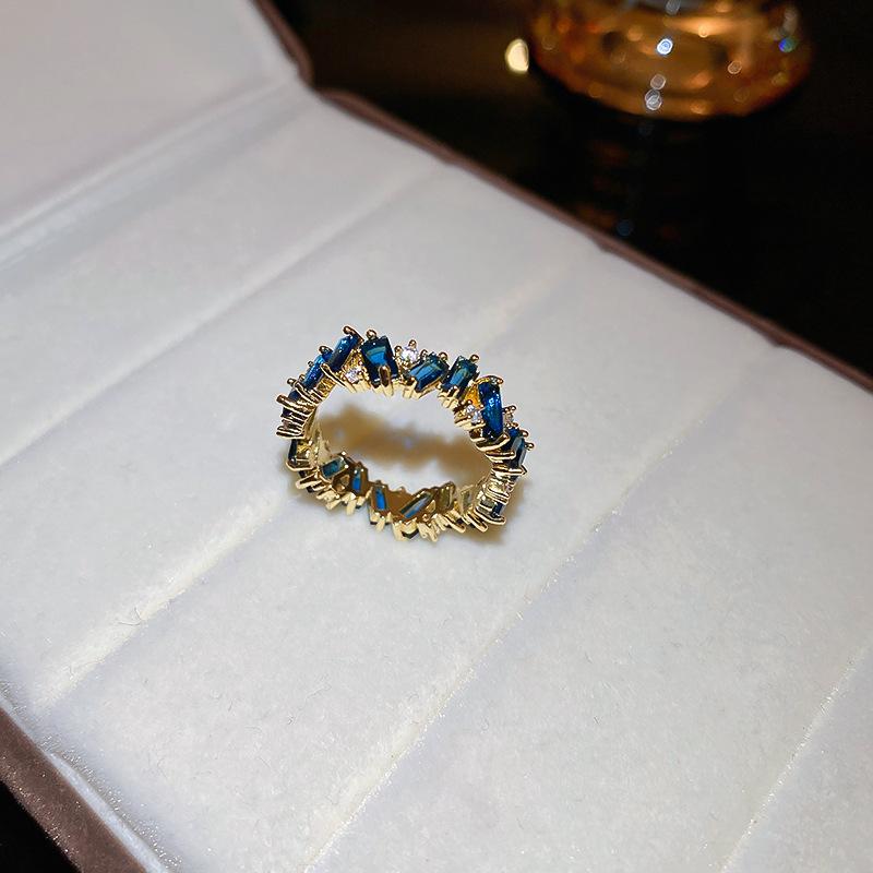 Real Gold Zircon Pearl Butterfly Ring Creative Fashion Index Finger Ring French Jewelry