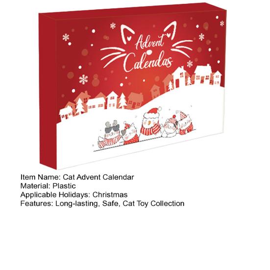 Cat Advent Calendar Cats Interactive Play Toys Christmas Countdown Calendar with Assorted Cat Toys