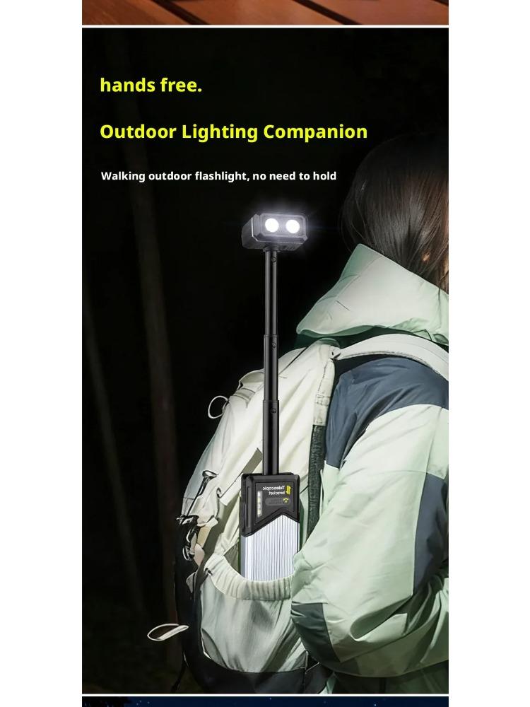 LED Magnetic Work Light Retractable 180° Rotatable Multi-Functional Flashlight for Outdoor Camping Inspection