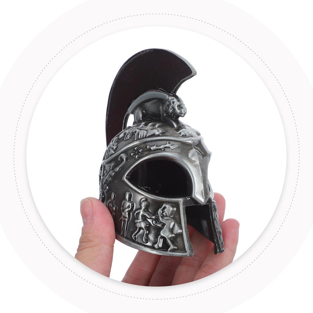 Miniature Knight Helmet Ornament Alloy Medieval Roman Knight Helmet Model  Collectible Decoration For Home Party Decoration
