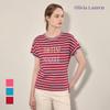 OLIVIALAUREN Striped Lettering T-Shirt_Vobas4F7111