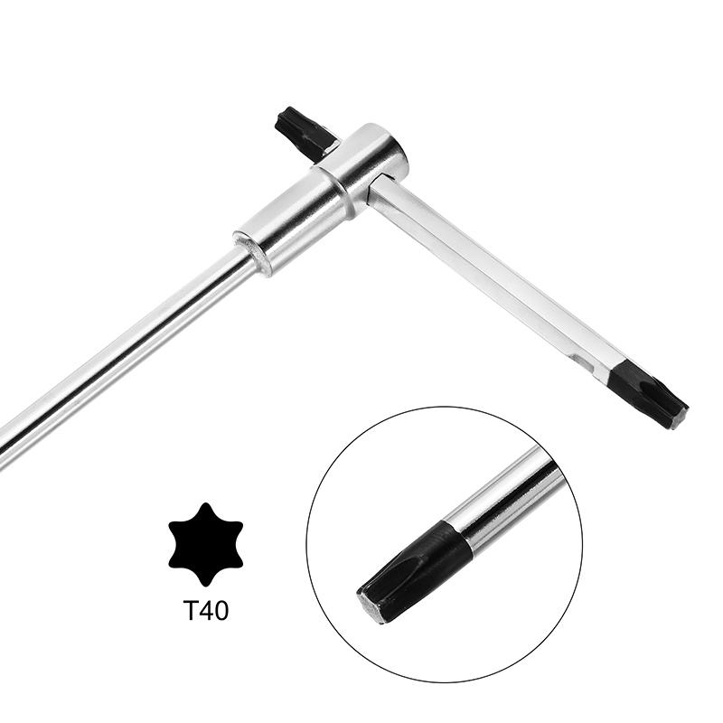 T8 T9 T10 T15 T20 T25 T27 T30 T40 Sliding T-Shaped Torx Star Wrench Adjustable Wrenches for Fast Spinning Car Repair Hand Tools