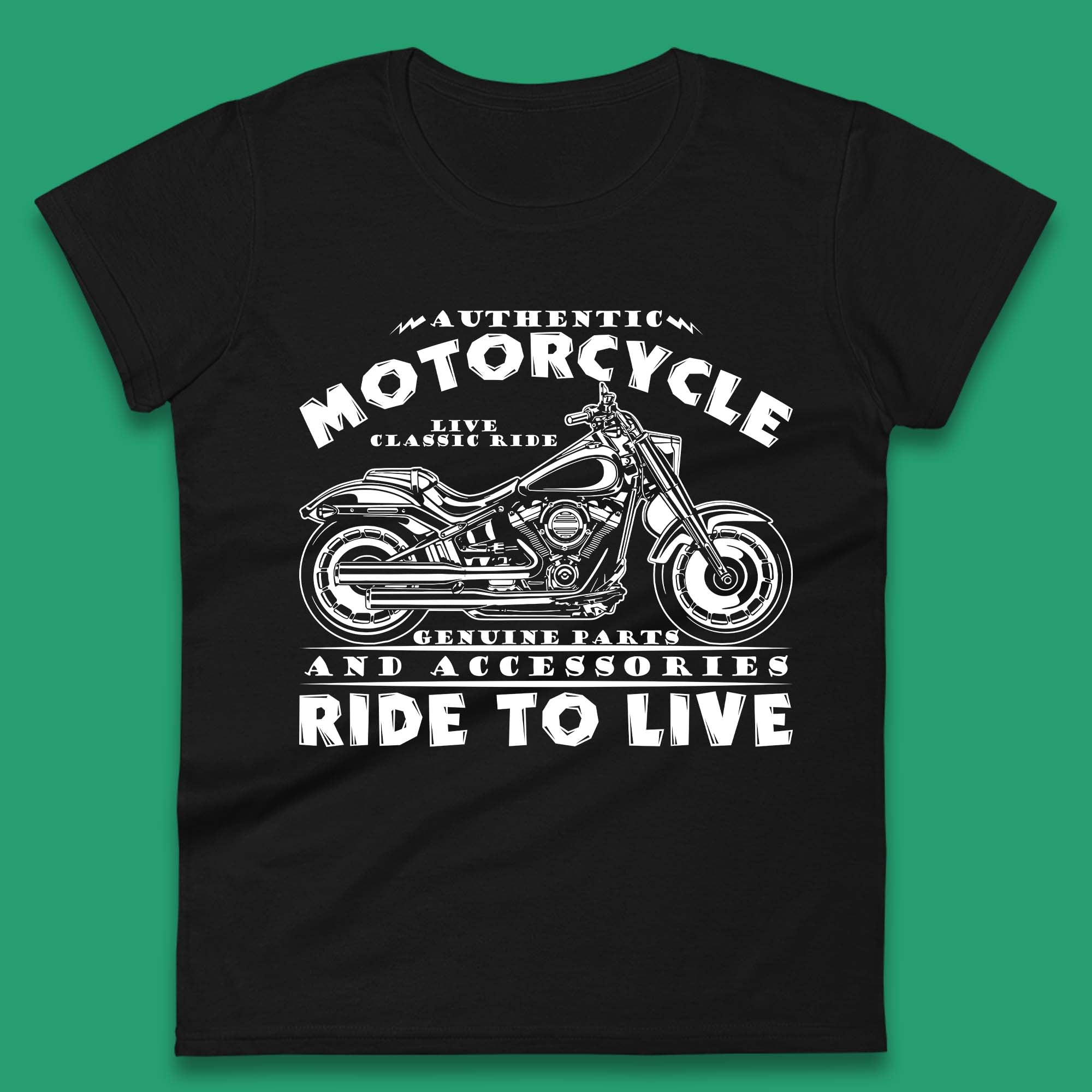 Motorcycle Ride To Live Womens T-Shirt Mens Tops Tees Unisex L
