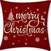 Home Decor Merry Christmas Snowflake & Tree Pillows Pattern Cushion Cover Suitable For Sofa Bedroom Car Pillow Cover