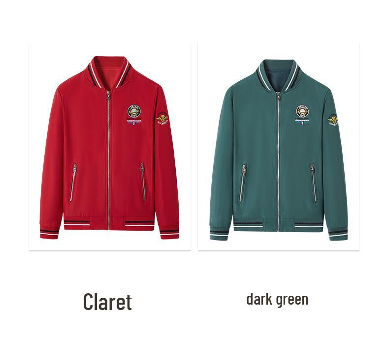 European Style Spring Luxury Baseball Jacket with Earth Embroidery Men's Casual Fashion Trend
