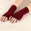 Fashionable Casual Women S Exposed Finger Gloves Warm Half Finger Gloves
