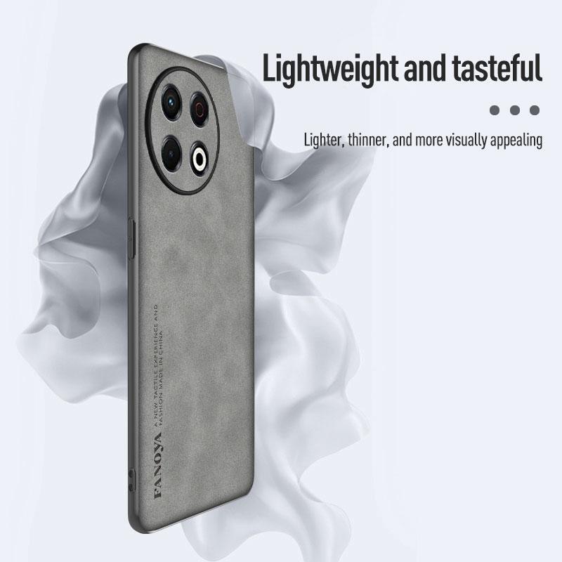 Retro-Leder-Hautgefühl-Hülle für Tecno Spark 30 Pro Spark30Pro Stoßfeste Matte Silikon-Weichhülle Abdeckung