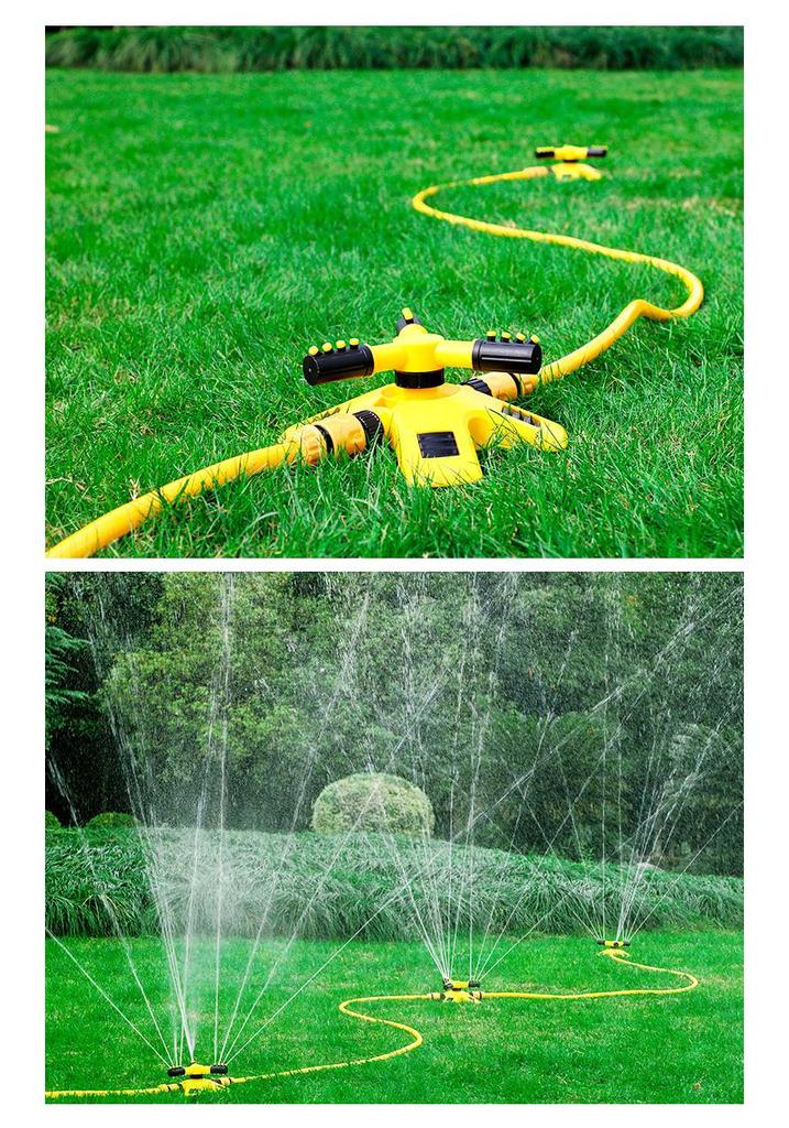 360° Rotating Sprinkler Head: Nursery & Garden Irrigation Three-Prong PVC Water Pipe Set
