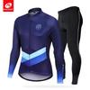 NUCKILY Men's Winter Cycling Suit with Silicone Padded Seat and Fleece for Mountain Biking