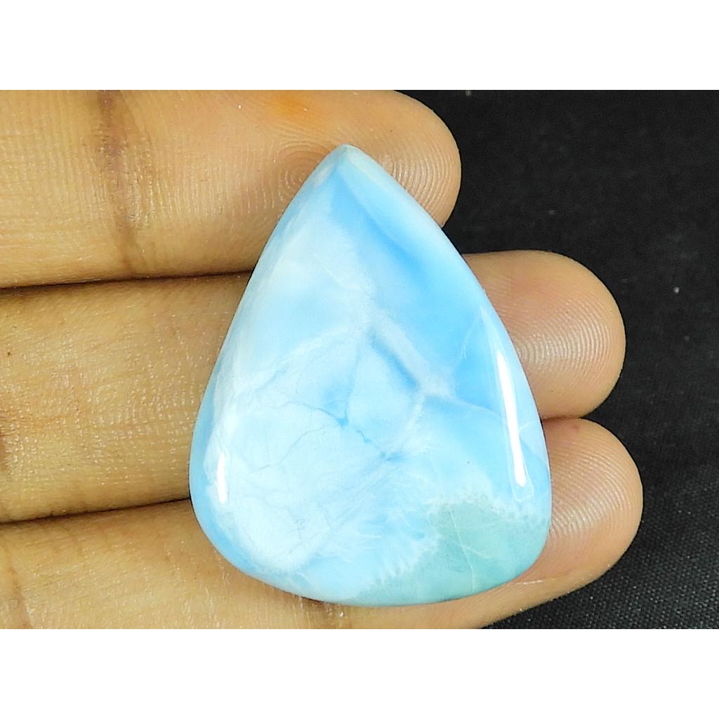 23X30X6MM Natural Blue Larimar Pear Shape Cabochon Loose Gemstone 39Cts. LR-53