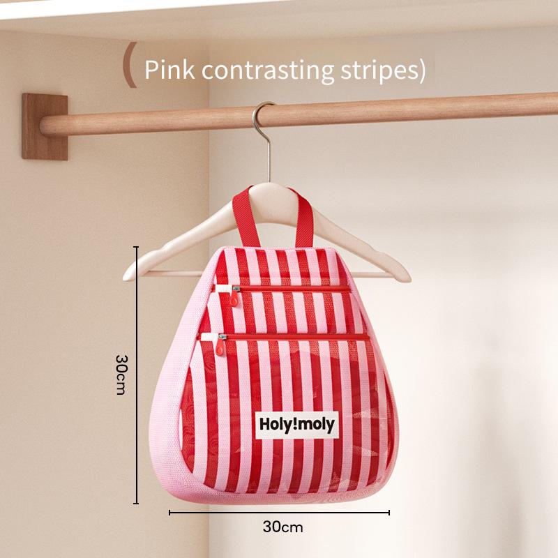 1/2pc Sock Storage Device Dormitory Wardrobe Hanging Mesh Pocket for Underwear and Bras Garment Bag Behind the Door Multipurpose