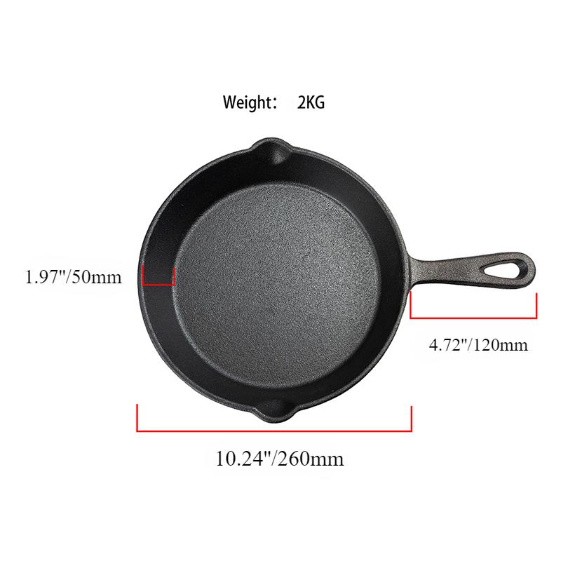 

Эмалированная чугунная сковорода 26 см – универсальная посуда для приготовления стейков, яиц, вафель и сэндвичей 38X26X5CM чёрный