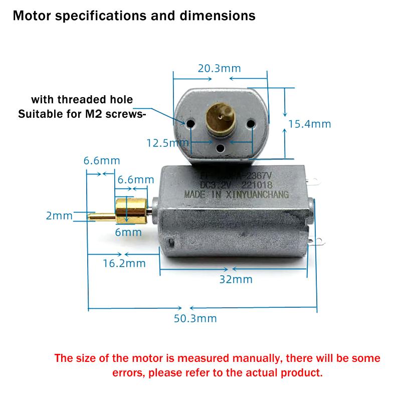 Motor CC Ff180Pa-2367 3V/3.2V/3.7V Máquina de Cortar Cabelo Máquina de Cortar Elétrica Escova Silenciosa de Metal Precioso Motor de Máquina de Cortar Pet