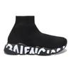 Balenciaga Speed Graffiti Black White Women's 605942W2DB71006