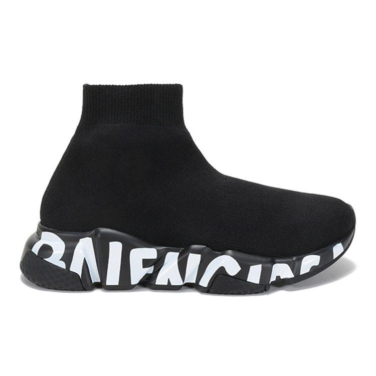 Balenciaga Speed Graffiti Black White Women's 605942W2DB71006