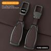 Zinc Alloy Leather Car Key Case For Ford Focus 3 4 St Mondeo Mk3 Mk4 Fiesta Fusion Kuga 2013 2014   Car Key Fob