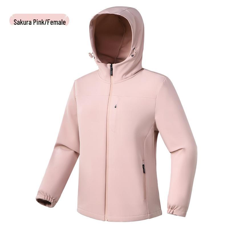 Graphene-Lined Unisex Softshell Jacket - Hooded, Fleece, Suitable for Spring & Autumn 3XL