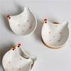 Chicken Shaped Clip Storage Box, Ceramic Small Storage Bowl, Mini Paperclip Storage Blue
