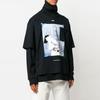 Off-White Ss19 Fake Two-Piece Pattern Printed Zipper Polo Long Sleeve T-Shirt Men Tops OMAB027R191850081088