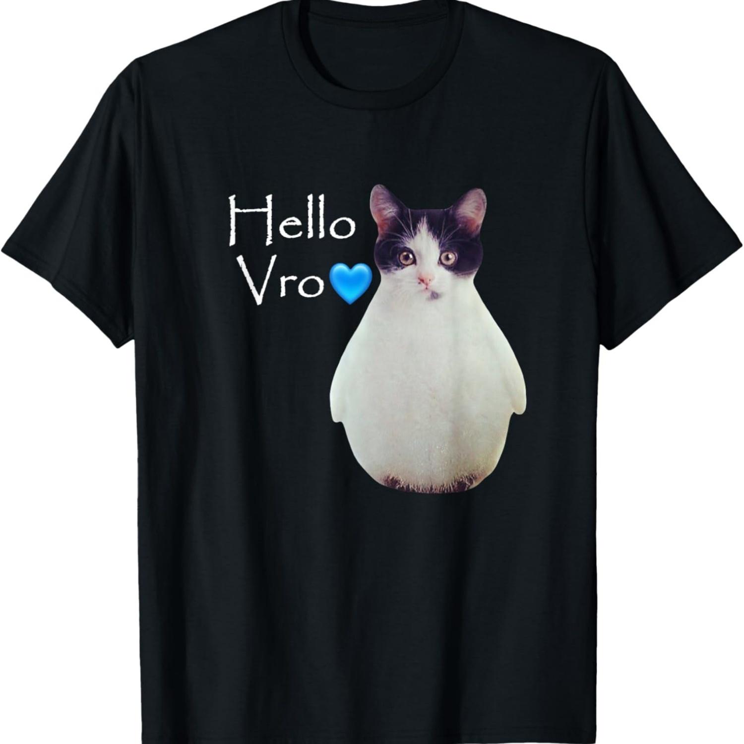 

Funny Vro Cat Meme Hello Vro T-Shirt XXXXXL чорний