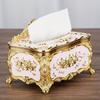 European Style Tissue Box, High-end El Restaurant Napkin Extraction Box, Living Room Desktop Paper Extraction Storage Box