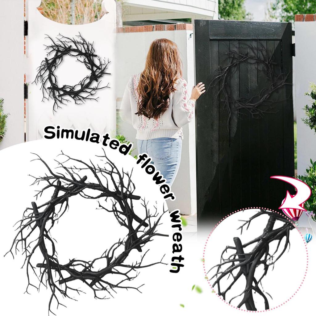 Holiday Wreath Withered Branches Horror Atmosphere Wreath Decoration Wreath Door Hanging Wall Hanging
