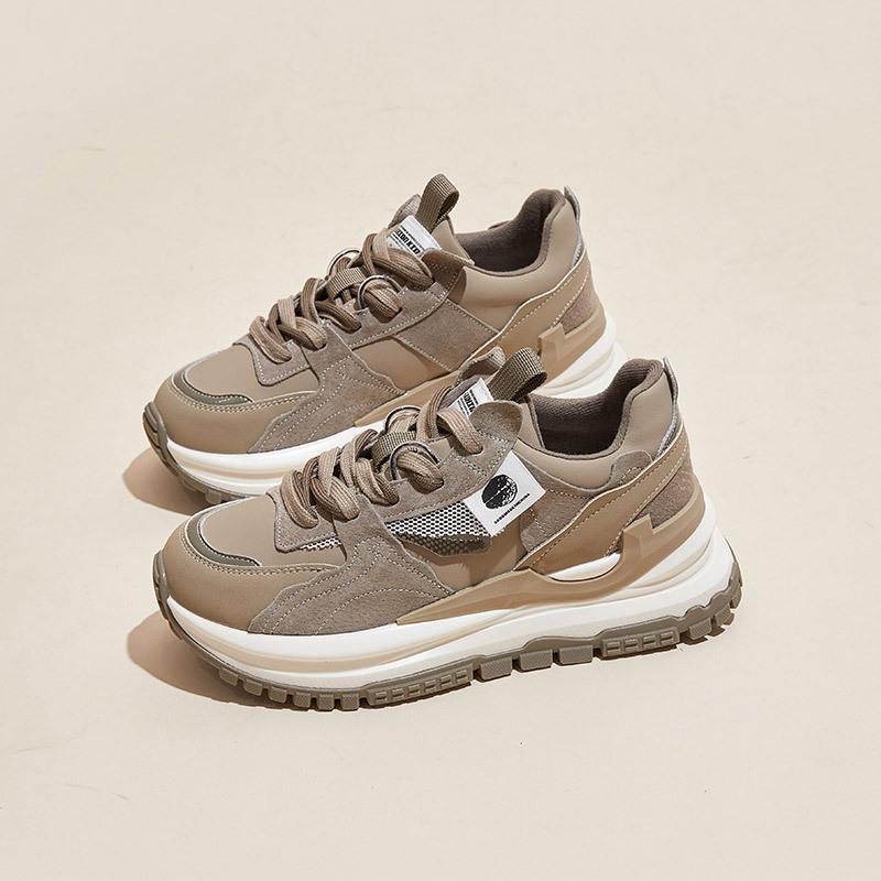 Thick-soled Waffle Retro Forrest Gump Shoes Women's Spring New Casual All-match Show Feet Small Sports Daddy Shoes