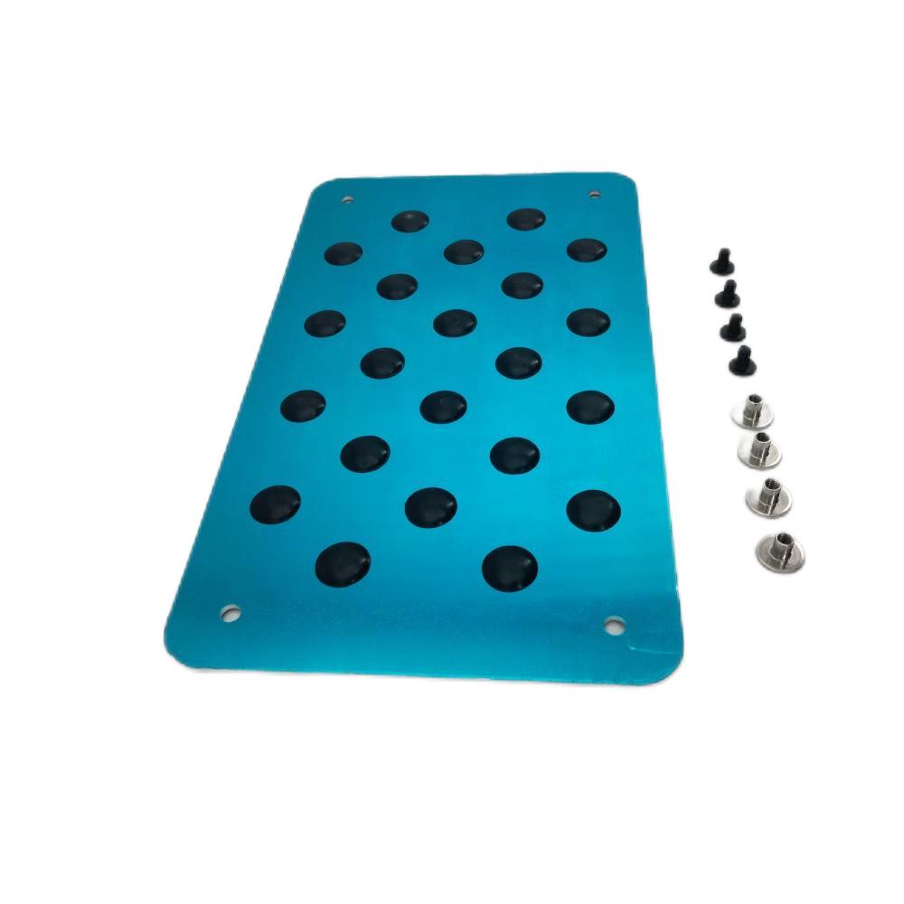 Aluminum alloy Car Non-slip Plate Carpet pedal Floor Mat Environmental Rubber Car Accessories Styling