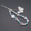 Y2K Crystal Pink Butterfly Phone Lanyard Keychain - Colorful and Sweet