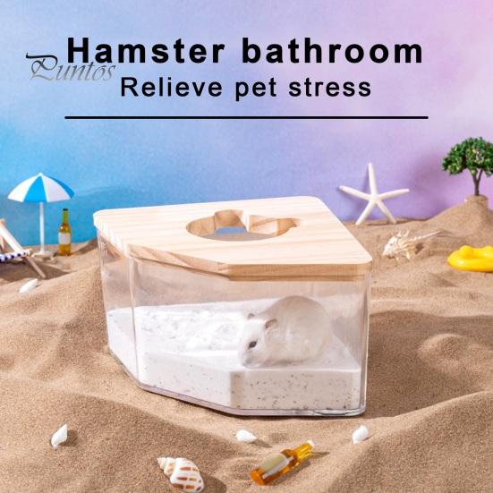 Hamster-Badezimmer, transparenter Hamster-Sandkasten, abnehmbarer Kleintier-Sandbad-Behälter, kleines Haustier