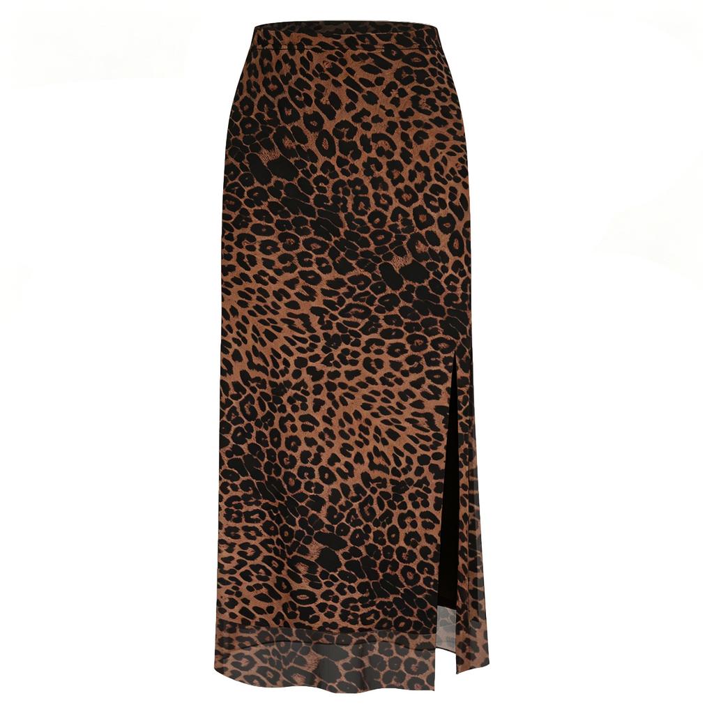 Jupes Longues Décontractées à Maille fendue taille haute sexy d'été pour femmes Tendance Y2K Midi Boho Florales Bodycon Tenues