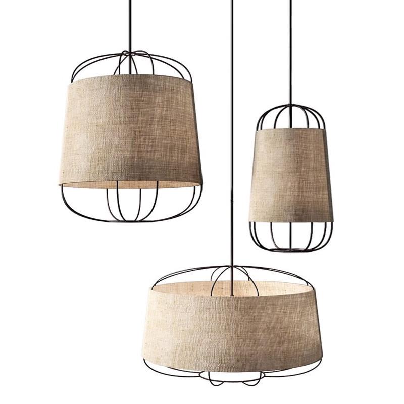 Zen Chinese Style Tea Room Chandelier: Elegant Fabric Lamp for Bedroom, Restaurant, or Bar