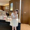 Summer 2026 fairy skirt bow jacquard organza fairy feeling dress princess puffy short skirt