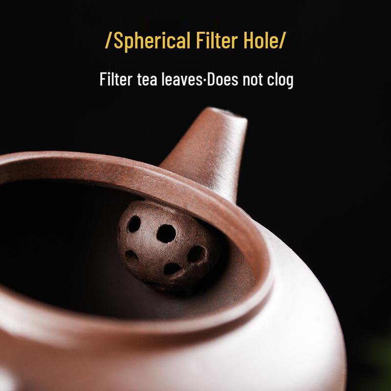 Small Capacity Yixing Xishi Pot: Handmade Purple Clay Teapot with Filter - Antique Style Kung Fu Tea Set