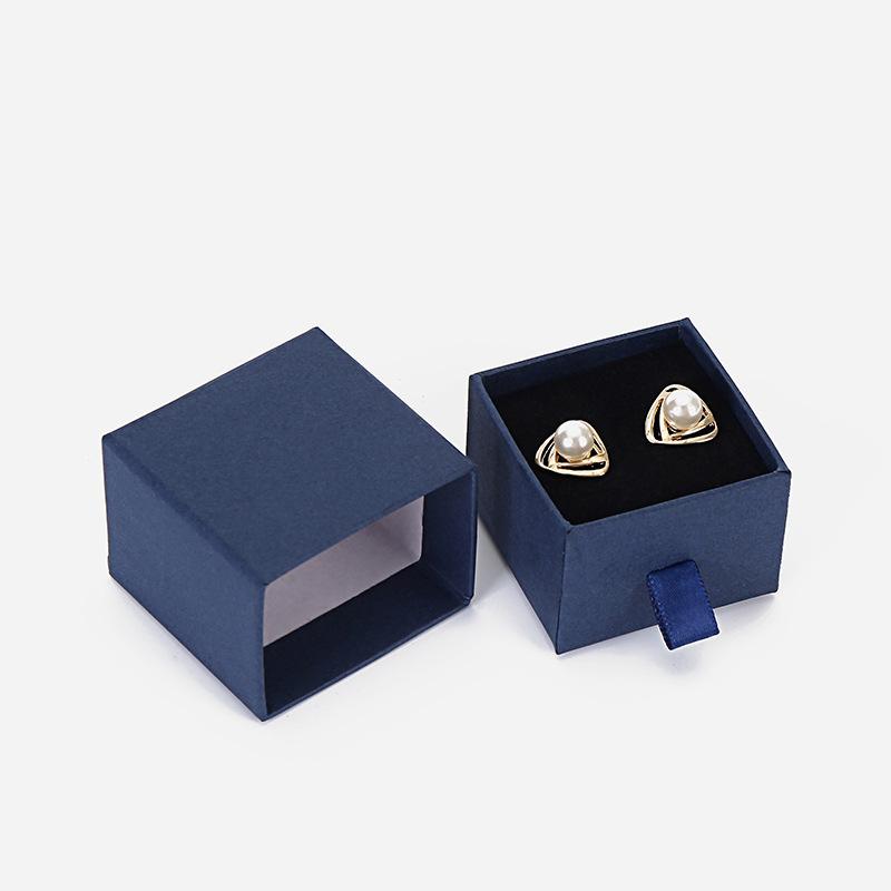 Hochwertige Blaue Papier Schmuckschatulle Spezielle Halskette Ohrstecker Armband Kreative Verpackung Geschenkbox China