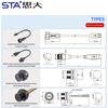 Micro USB 2.0 Plastic IP67 Waterproof Connector Panel Mount Male to Female Socket Extension Electrical Data Cable Threaded Plug