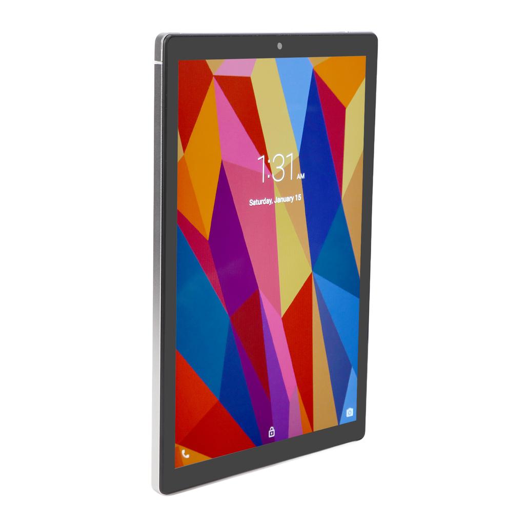 10.1 Inch Tablet MT6592 8 Core CPU for Android11 6GB RAM 128GB ROM 2.4 5G WiFi 1960x1200 IPS Silver Tablet PC 100‑240V