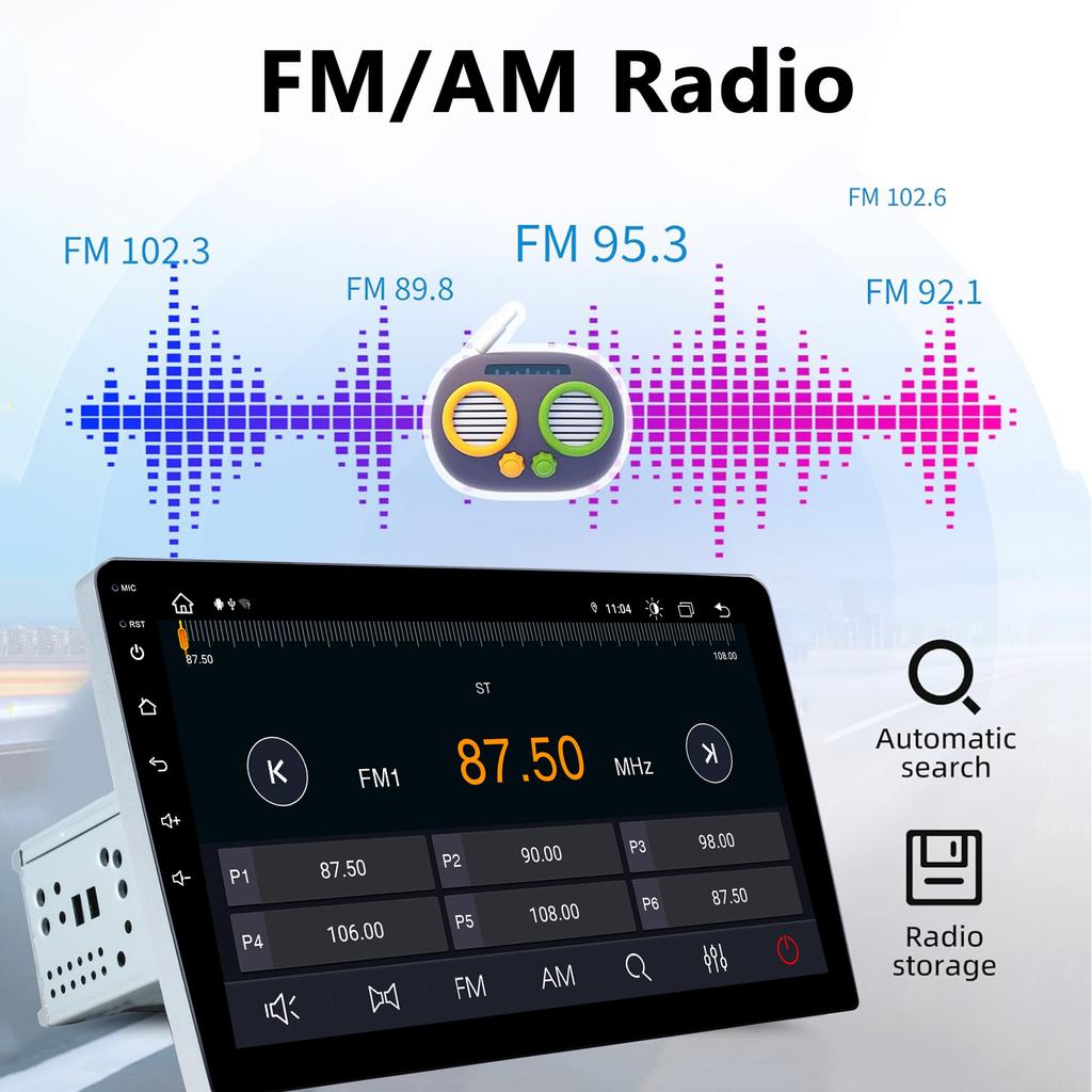 Android 13 Car Radio Autoradio 1 Din 9"/10" Universal WIFI Carplay GPS Car Audio Multimedia Player DSP For Hyundai Nissan Kia