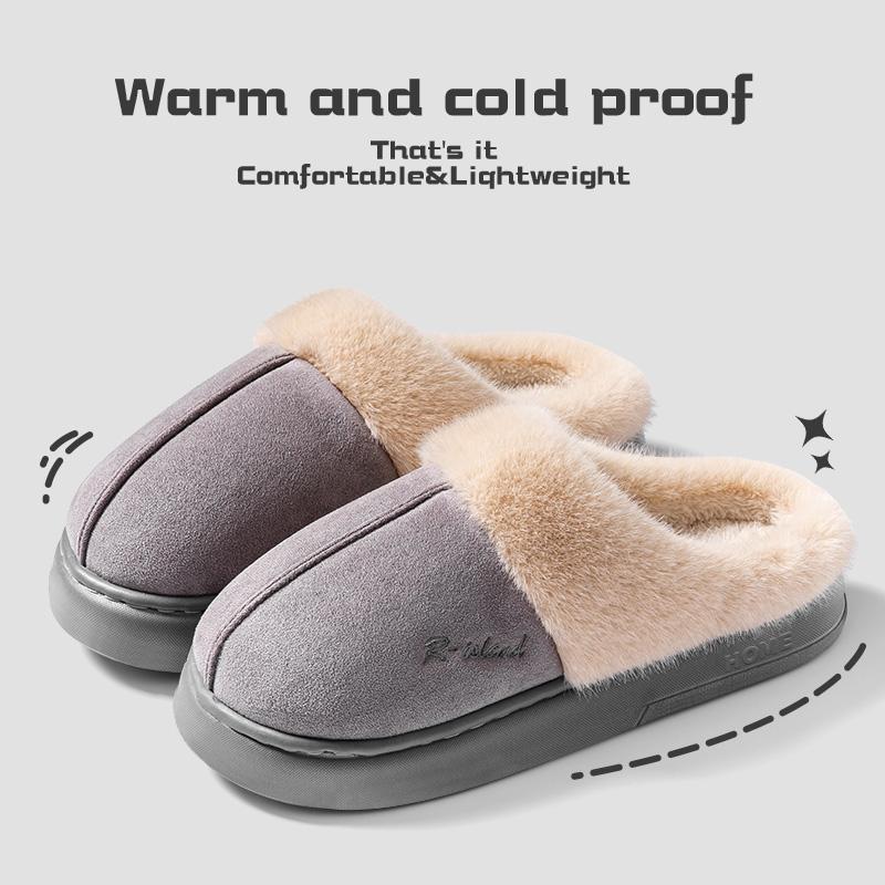 Bomullstofflor för kvinnor för höst och vinter, med varmt foder och tjock mjuk sula