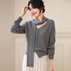 Women's 100% Wool Scarf Collar Sweater