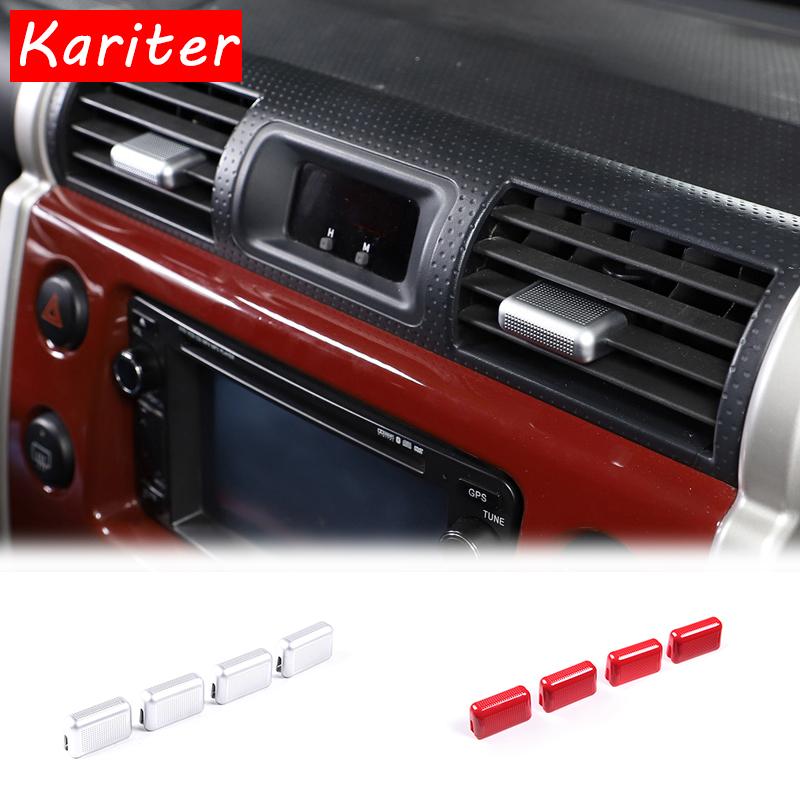 For Toyota FJ Cruiser 2007- ABS Air Conditioning Vent Adjustment Cover Decorative Sticker Interior Modification Accessories
