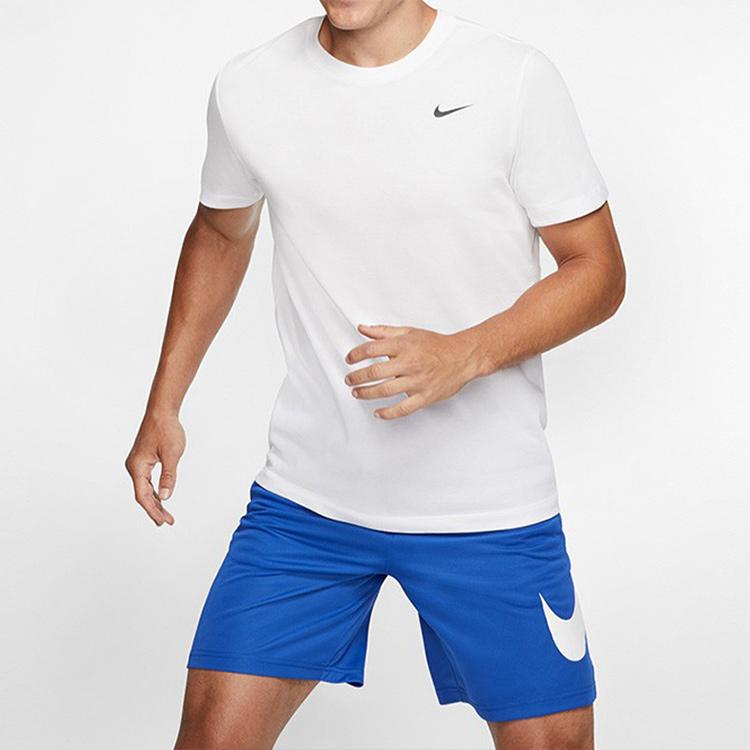 Nike Dri-FIT Crew Solid Training Short Sleeve T-Shirt Men Tops White AR6030-100