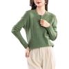 Mengyi Autumn/Winter Women's Wool Sweater: Half-Zip, Round Neck, Hollow Knit, Loose-Fit Versatile Base Layer
