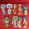 Chinese Opera Face Painting Magnets: Cultural Souvenirs Featuring Mu Guiying, Guan Yu, and Yang Guifei
