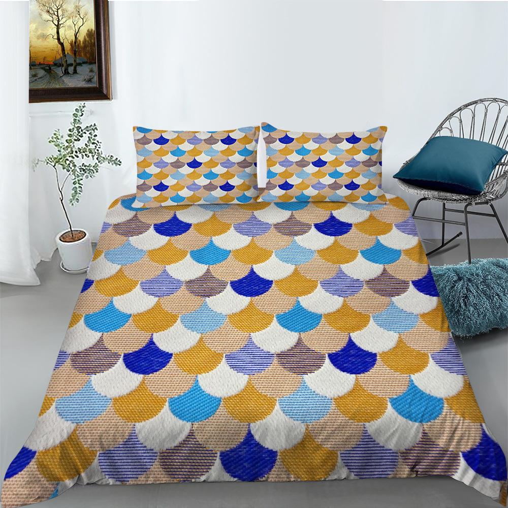 Bedding Two Or Three-Piece Set Cartoon Marine Animal Series Digital Printing Polyester