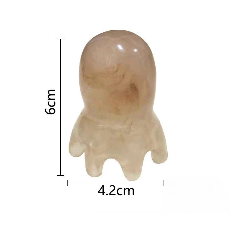 Octopus Shaped Head Massage Comb Resin Wide Tooth Scalp Massage Comb Meridian Acupoint Back and Neck Manual Deep Massage Tools