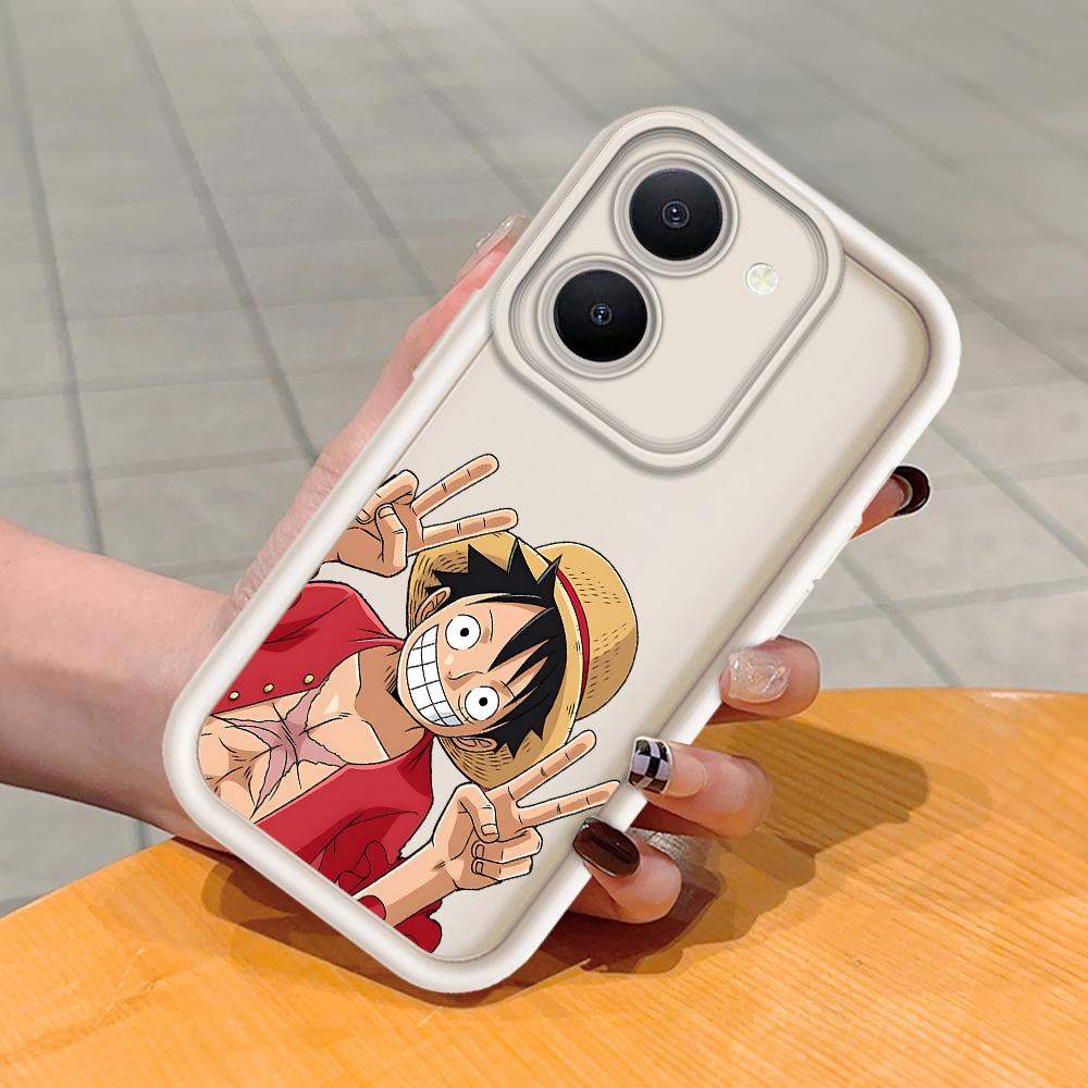 Model de imprimare cu scară pătrată din silicon moale Carcasă pentru telefon Acoperă completă Cameră de protecție antișoc Carcasă din cauciuc pentru Vivo