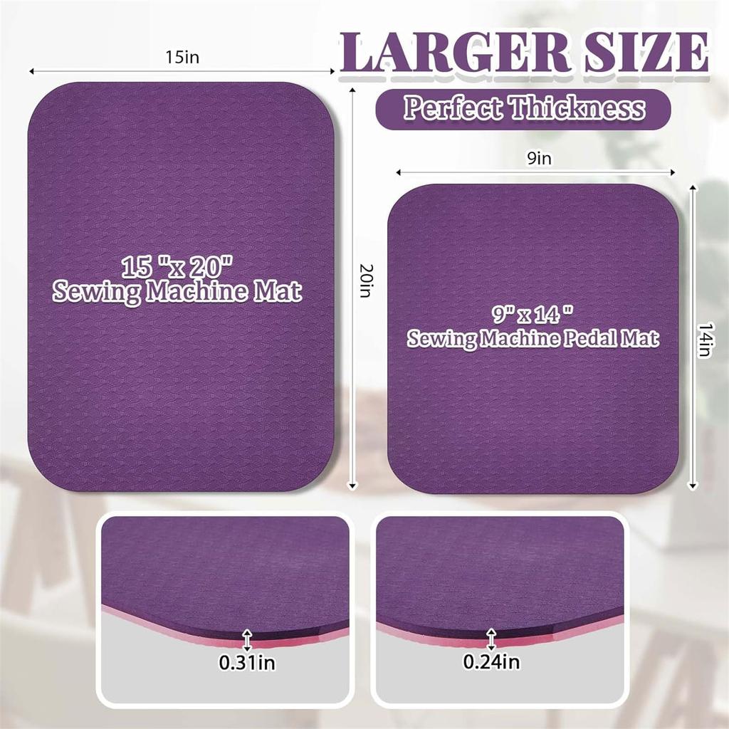 Slip Resistant Pad Sewing Machine Damping Mat Quilting Machine Dampening Pads Noise Reduction Pad for Sewing Machines