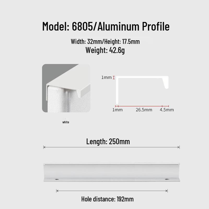 Modern Minimalist Black Invisible Handle for Cabinet Doors and Drawers
